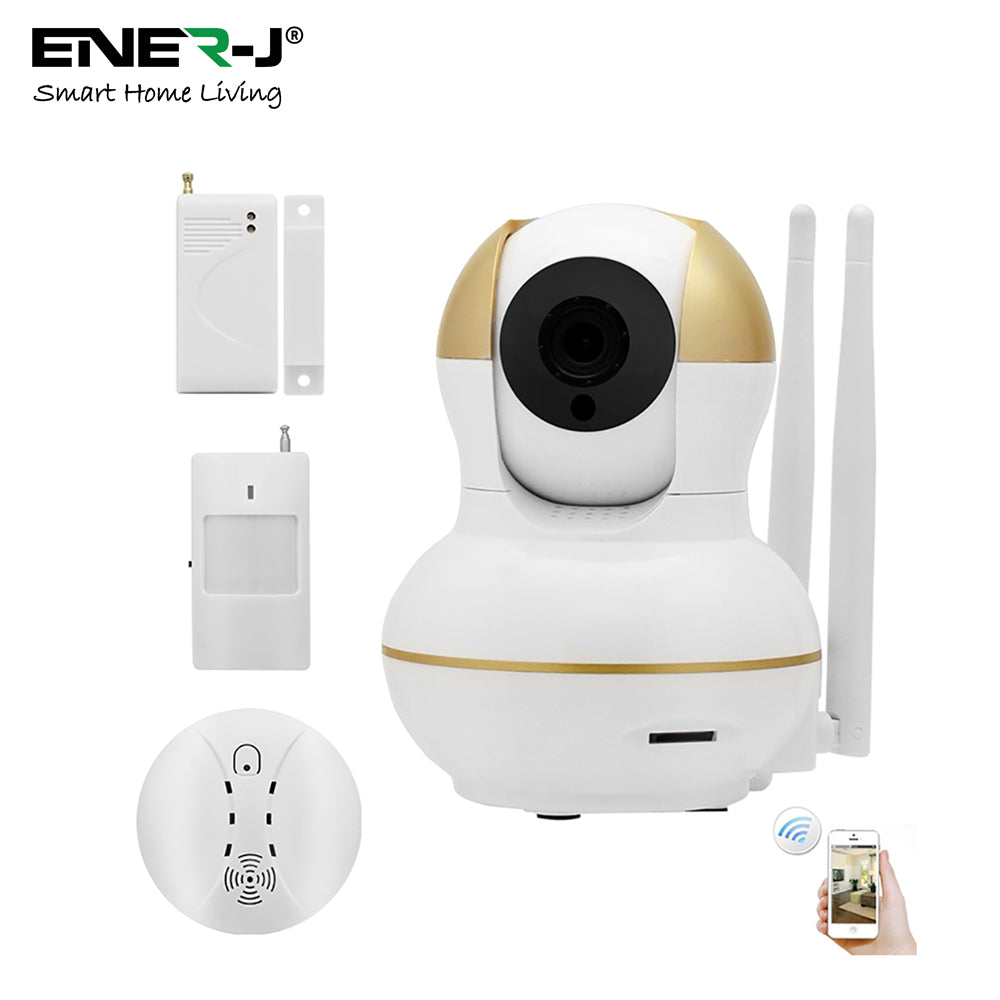 Entry Level Smart Security Kit (1x Smart IP Camera +1x PIR Sensor +1x Door Sensor +1x Smoke Detector Sensor)