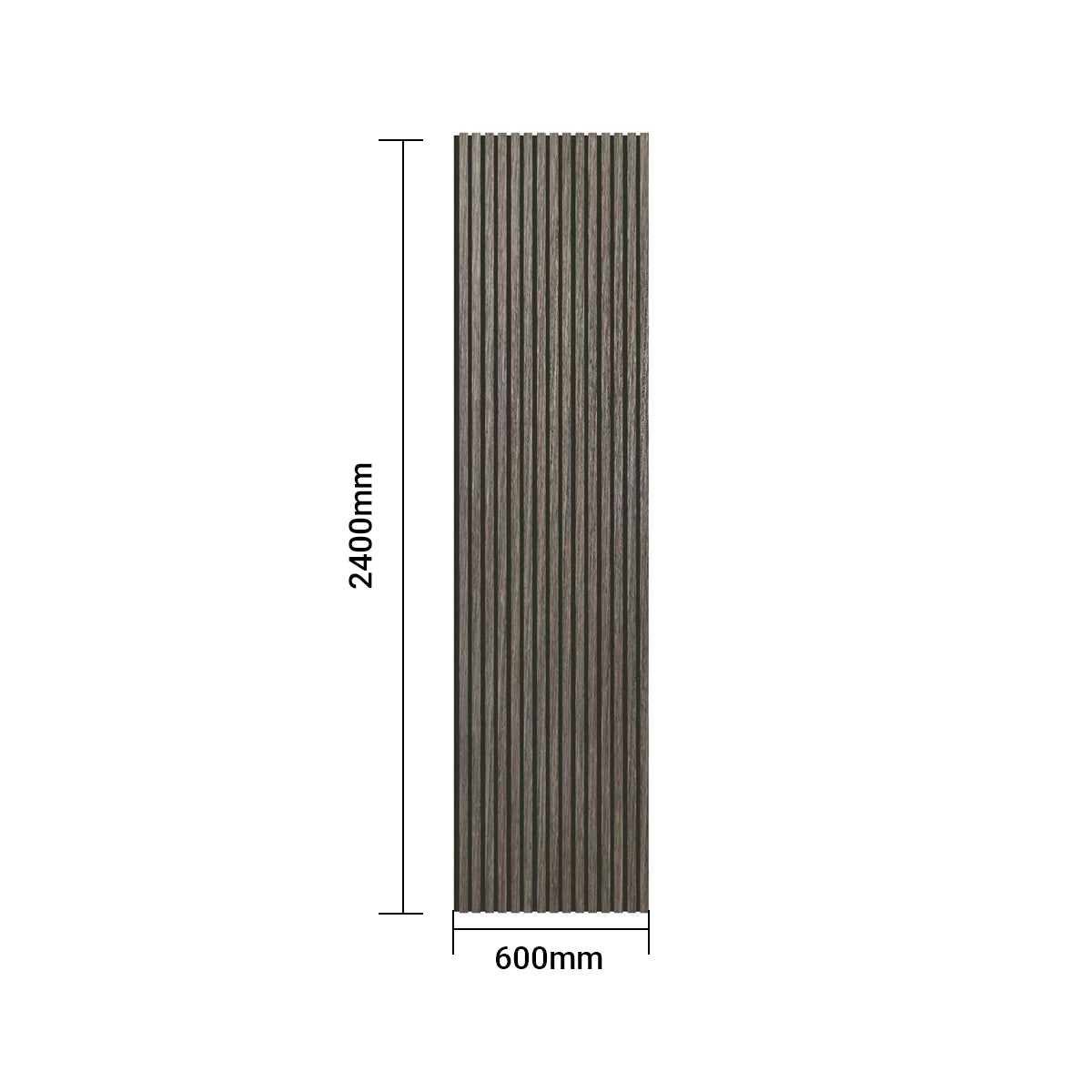 Linear Acoustic Wall Panel -  PET + MDF, Warm Brown Wood Grain Size: 2400*600*21mm (Pack of 2)