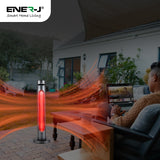 ENER-J 1200W Portable Infrared Heater – IP65 Rated Indoor & Outdoor Electric Space Heater with 8 Heat Settings, Oscillation, Low-Energy Silent Operation for Home, Office, Patio or Garden