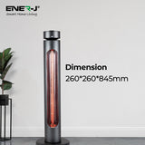 ENER-J 1200W Portable Infrared Heater – IP65 Rated Indoor & Outdoor Electric Space Heater with 8 Heat Settings, Oscillation, Low-Energy Silent Operation for Home, Office, Patio or Garden