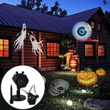 Christmas Projector Lights, 12 Card LED Outdoor Indoor Landscape Projection Lamp Waterproof Mobile Spotlight Halloween Christmas Wedding Parties etc