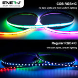 Smart Plug & Play Digital RGB COB LED Strip Light Kit | 5 Metres | 576 LEDs/M | Tuya WiFi & Remote Control | Works with Alexa & Google Assistant