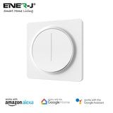 Smart Wi-Fi Dimmable Switch 1 Gang, Smart Dimmable Switch For Led Lights, Compatible With Alexa For Dimming Lights & Bulbs, White