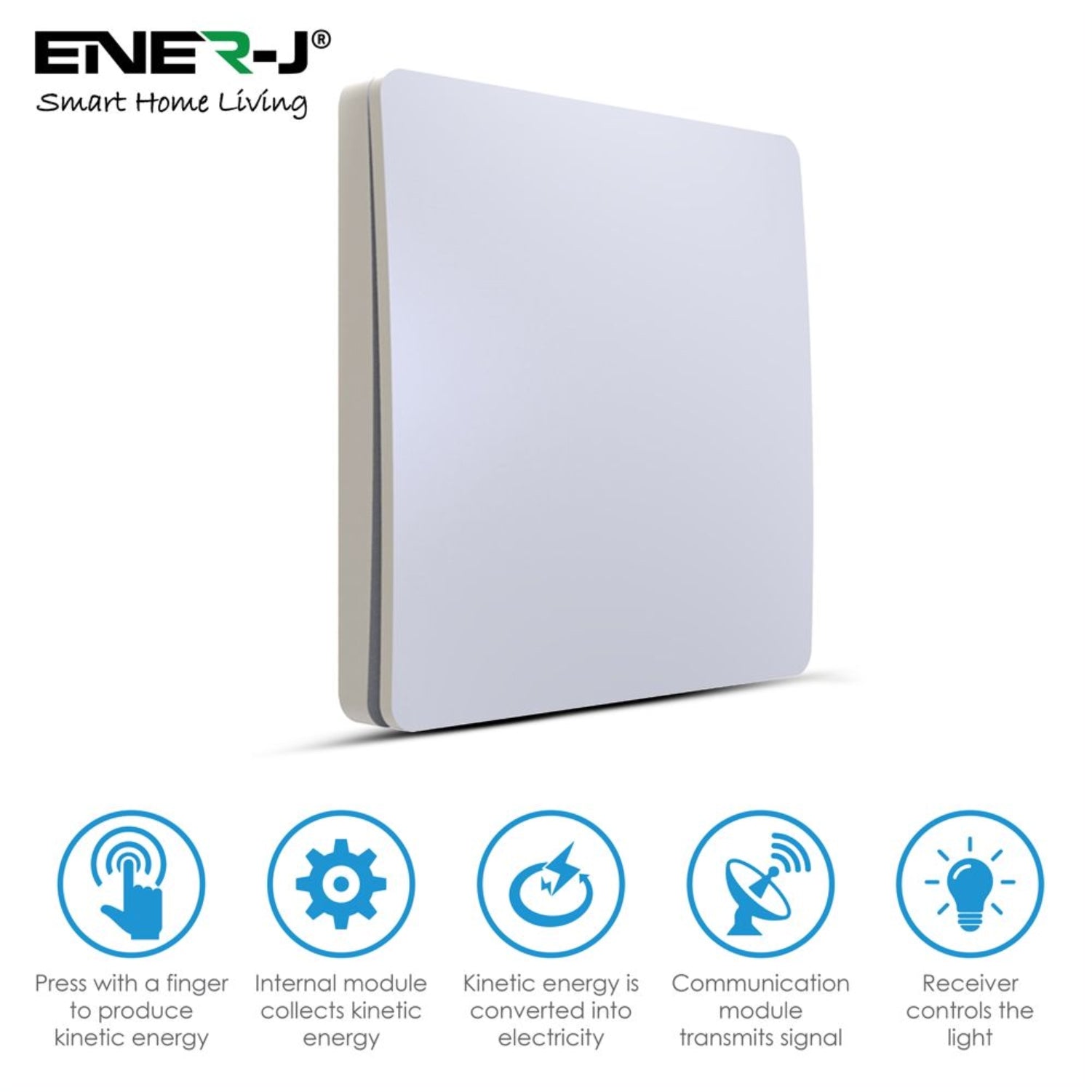 Wireless Light Switch Kit, 1 Gang Switch + 100W RF Dimmable Receiver