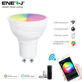 Smart Smart WiFi GU10 LED Lamp Light Bulbs 5W, RGB+W+WW, Dimmable - ENER-J Smart Home