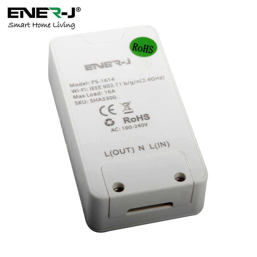 WiFi Inline Switch, Max Load 2200W. Compatible With Alexa and Google Home Voice Control