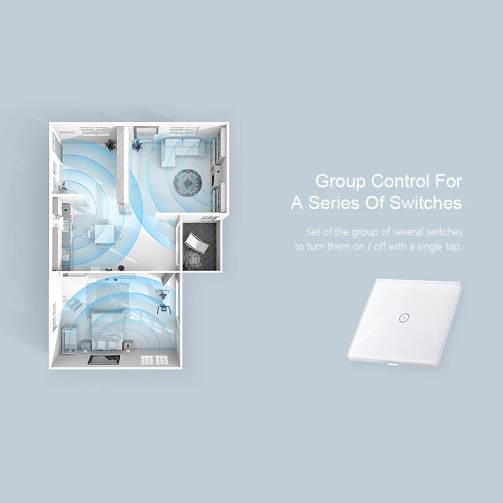 3 Gang Smart Touch Switch with Timer, APP & Voice Control, Smart Alexa Light Switch Works with Amazon and Google Home, No Neutral Required