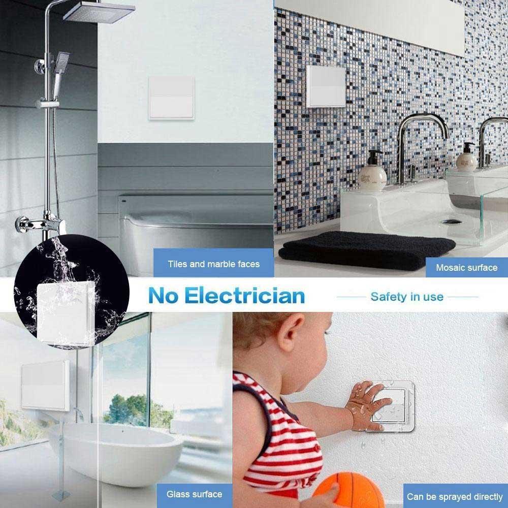 Wireless Light Switch Kit, 1 Gang Switch + 100W RF Dimmable Receiver