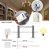 Wireless Light Switch Kit, 1 Gang Switch + 100W RF Dimmable Receiver