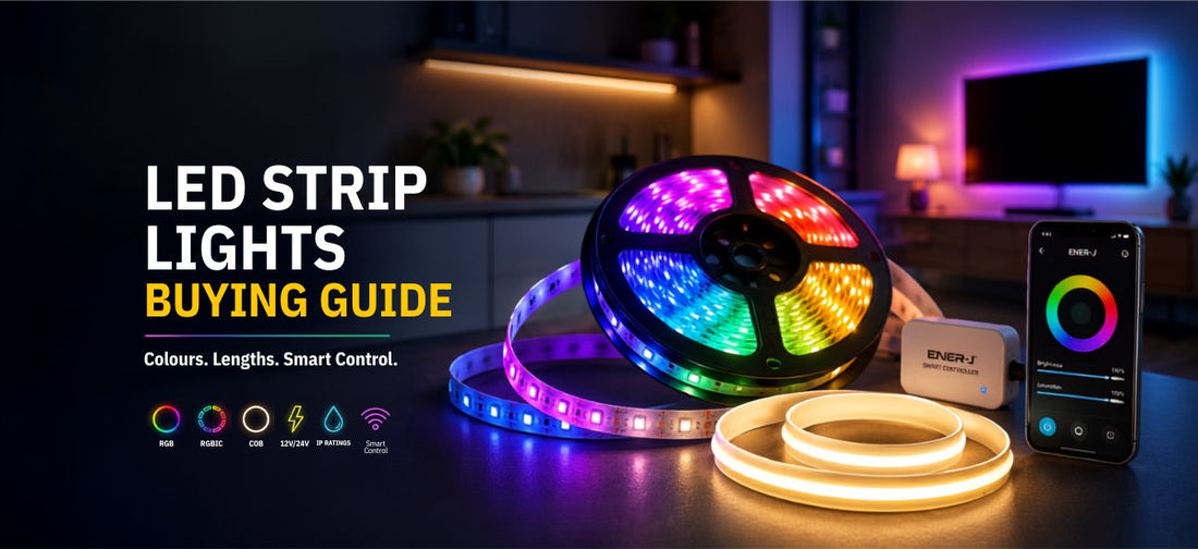 LED strip lights buying guide featuring RGB, RGBIC, COB and smart LED lighting