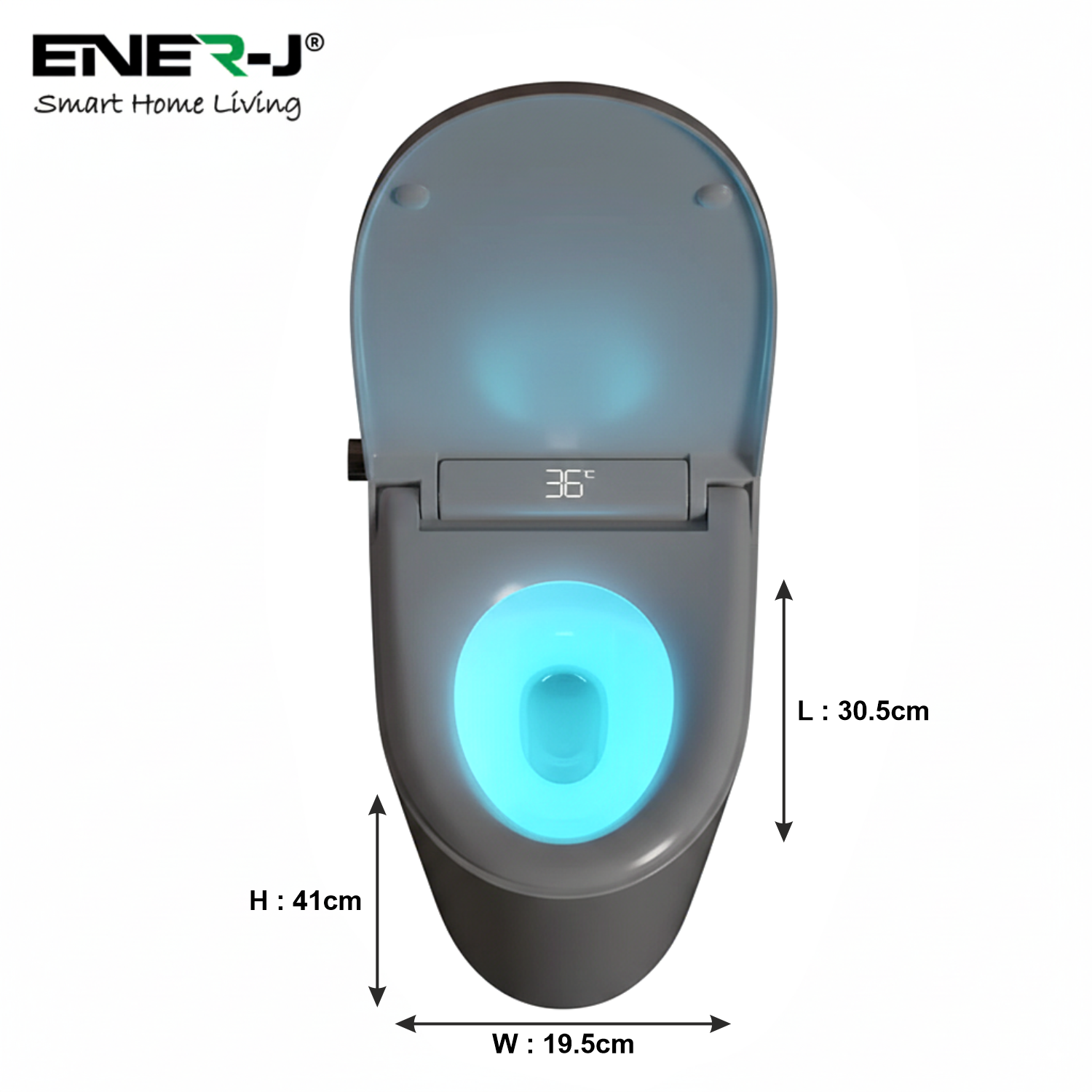 HygienePro Smart Toilet with Instant Heating, Heated Seat, UV Sterilisation & Remote Control, Integrated Tank Bidet System