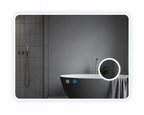 ENER-J LED Bathroom Mirror 800x600mm with 3X Magnifier – Backlit, 3 Colour Dimmable Lighting, Anti-Fog, Touch Sensor