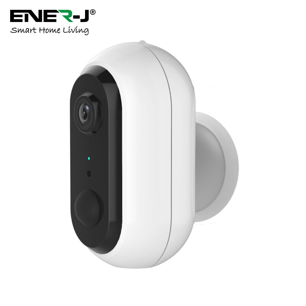 ENER-J Wireless 1080P Battery Security Camera with PIR Motion Detection, Two-Way Audio, Night Vision & IP65 Waterproof, Rechargeable, Magnetic Mount