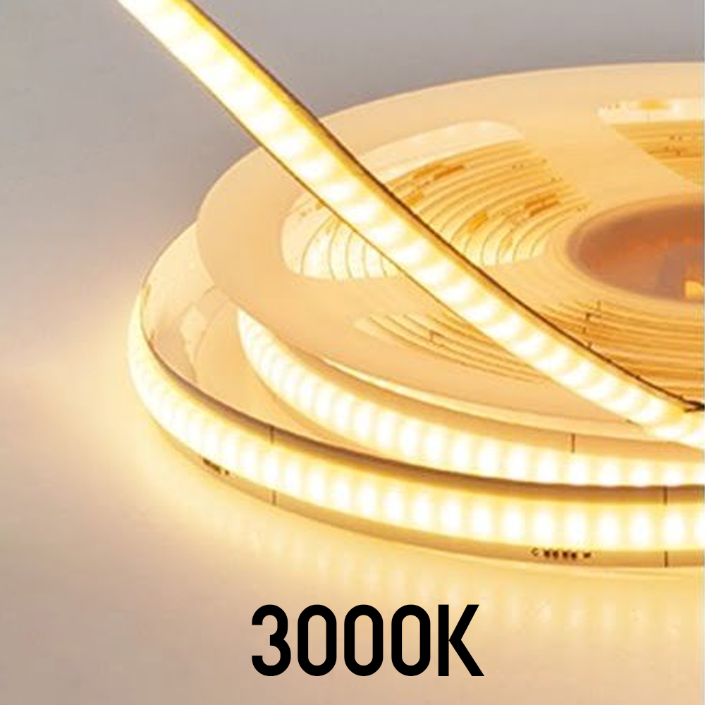 Led Module 3000k 24v 5 Meter 24V LED COB Strip 3000K IP20 (Power Supply Not Included)