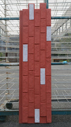 Brick style pattern Hard PU Wall Panel. Size: 1160 x 300 x 25 mm (Pack of 2) – Mixed Red & White