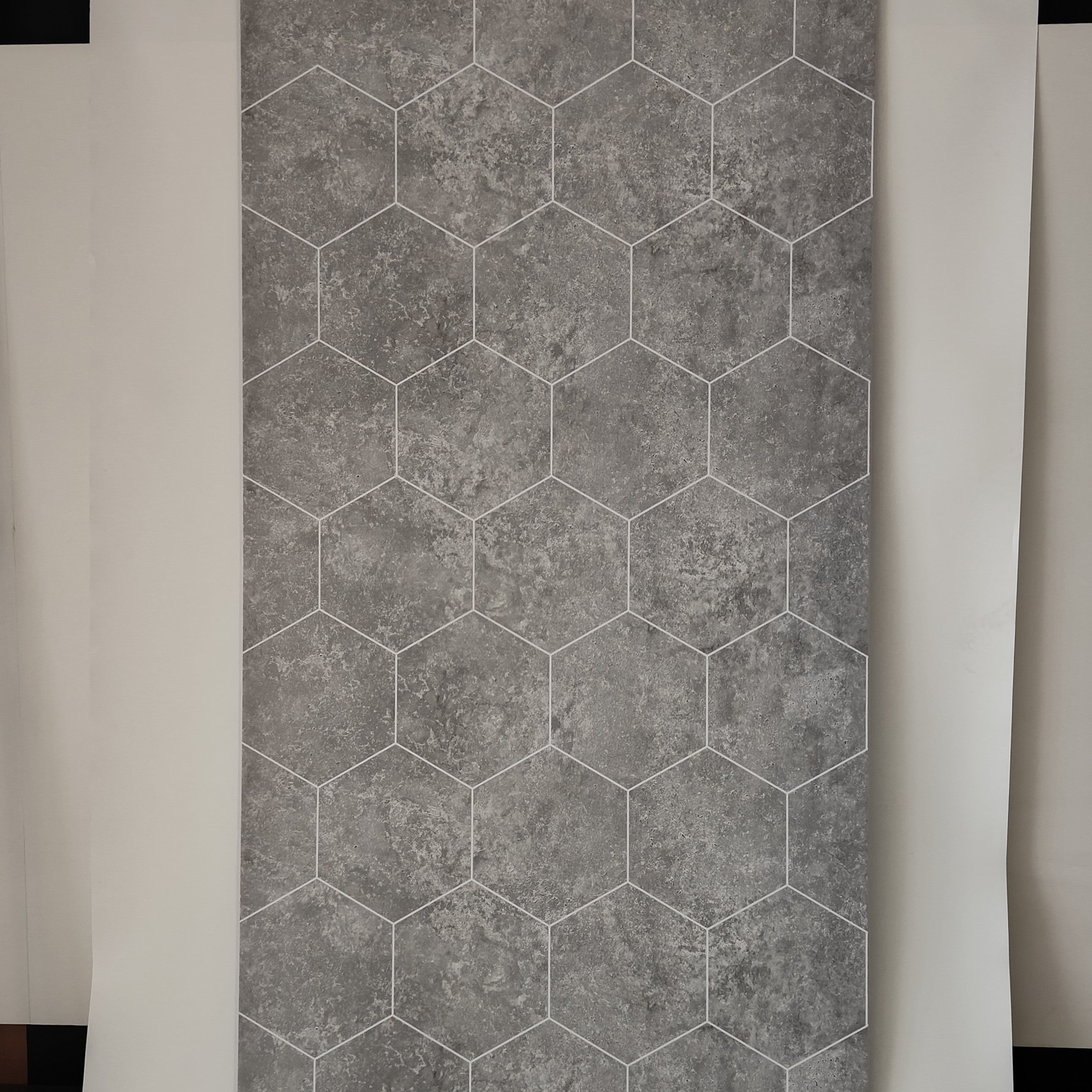 Britwall Dark Grey Hexagon PVC Shower Panel Matt Finish – Dark Grey
