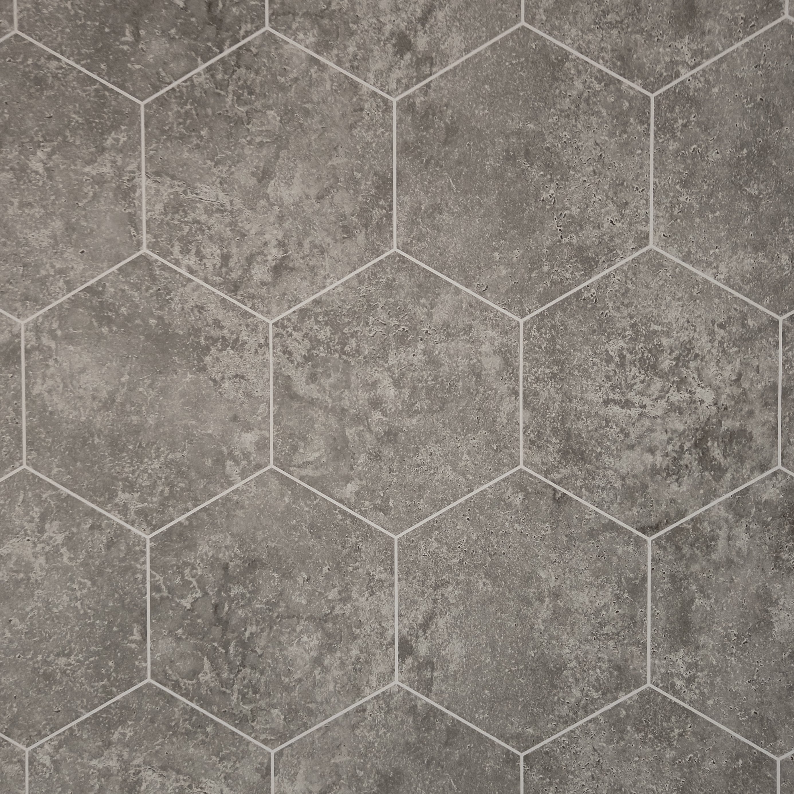Britwall Dark Grey Hexagon PVC Shower Panel Matt Finish – Dark Grey