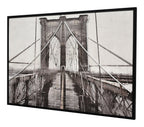 BBritwall LED Wall Art Winter Bridge Illuminated Canvas 123x83cm with UK Plug & ON Off Switch