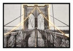 BBritwall LED Wall Art Winter Bridge Illuminated Canvas 123x83cm with UK Plug & ON Off Switch