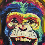 Britwall LED Wall Art DJ Monkey Illuminated Canvas 123x83cm with UK Plug & ON Off Switch