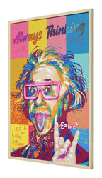 Britwall LED Wall Art Einstein Follow Your Dreams Illuminated Canvas 63x93cm with UK Plug & ON Off Switch  Can be Sold