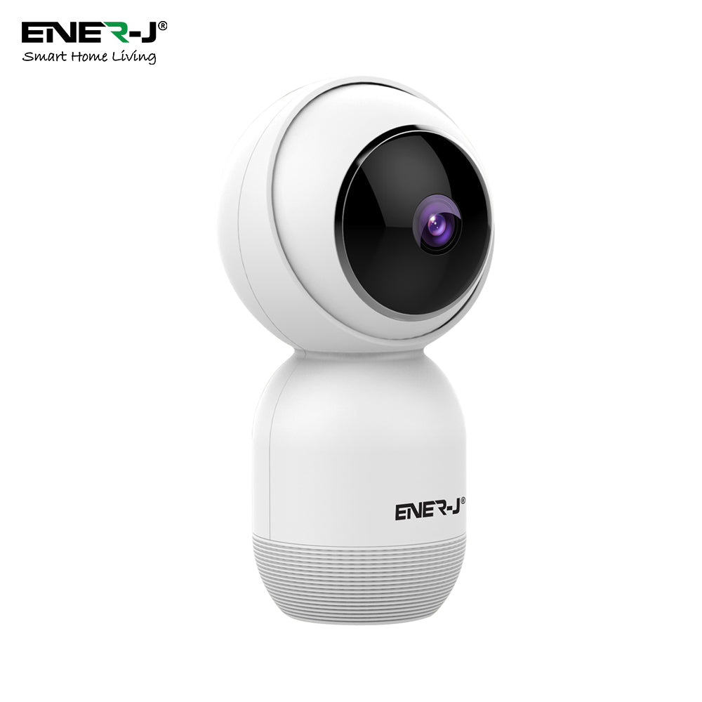 Ener-J Smart WiFi 1080P PTZ Indoor Security Camera, 360 Degreesâ Coverage, Night Vision, Two-Way Audio & Motion Tracking