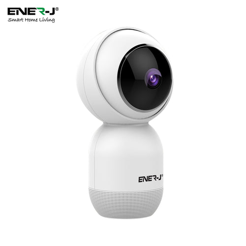 Ener-J Smart WiFi 1080P PTZ Indoor Security Camera, 360 Degreesâ Coverage, Night Vision, Two-Way Audio & Motion Tracking