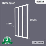 Edgelit Borderline LED Panel with Middle Bars 40W 4000 Lumens, 2 Years Warranty, 6000K for Offices, Schools, Hotels, Restaurants (Pack of 6)