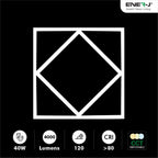 Double Square LED Ceiling Panel 60x60cms 40W 4000 Lumens, 3 Years warranty, CCT Switchable (Pack of 6)