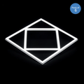 Double Square borderline Panel Light, 595x595, 40W 4000 lm, White (6000K) light in outside and blue light in inside (Pack of 6)