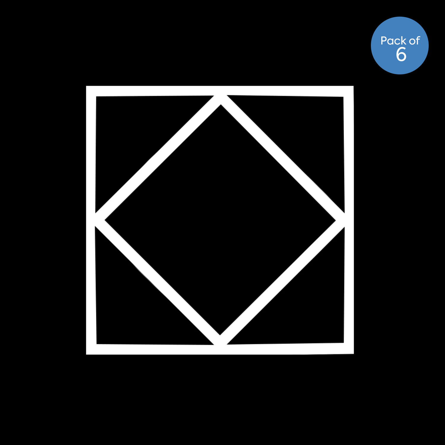 Double Square Borderline LED Panel, 60x60 40W 4000 Lumens, 3 Years warranty | Pack of 6 - 4000K