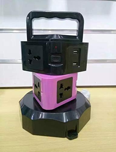 7 UNIVERSAL SOCKETS + 2 USBS TOWER CHARGING UNIT. ROTATING