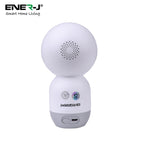 Ener-J Smart WiFi 1080P PTZ Indoor Security Camera, 360 Degreesâ Coverage, Night Vision, Two-Way Audio & Motion Tracking