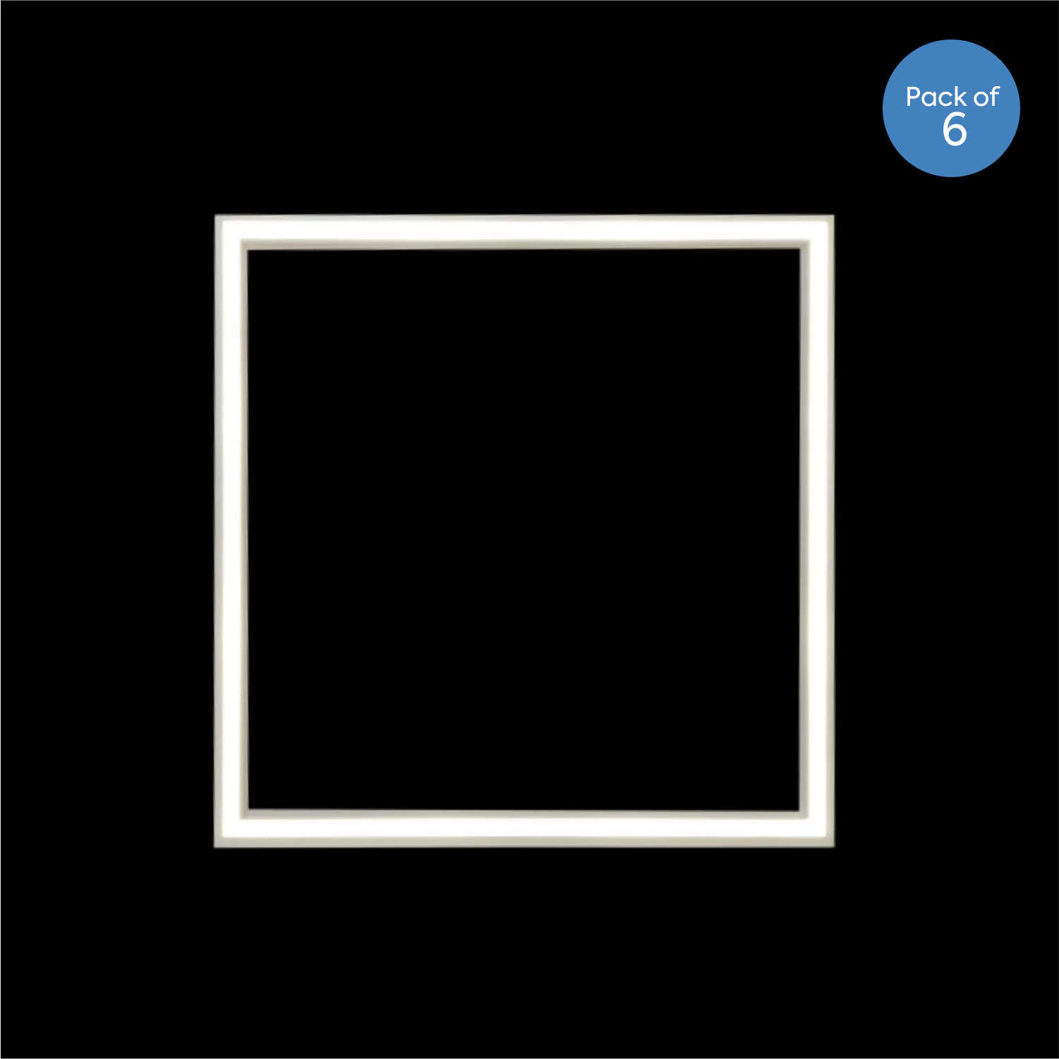 40W LED Super Bright Frame Border Line LED Light Panel Ceiling Lamp, 60x60cms, 40W with 4000 Lumens, 3 Years Warranty | Pack of 6 - 6000K