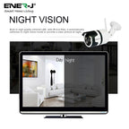 ENER-J 1080P Smart WiFi Outdoor Bullet IP Camera with 25m Night Vision, Motion Detection, Two-Way Audio & IP66 Weatherproof Design, Home Security Surveillance Camera