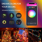 ENER-J Smart WiFi RGB Fairy Lights 5M, Alexa & Google Compatible, Music Sync LED String Lights with Remote, USB Powered, Flexible Copper Wire, Dimmable Multicolour Lighting | Single pack