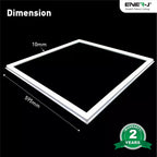 595x595mm LED borderline panel light dimensions with slim 10mm ultra thin ceiling lighting design