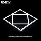 Double Square LED Ceiling Panel 60x60cms 40W 4000 Lumens, 3 Years warranty, CCT Switchable (Pack of 6)