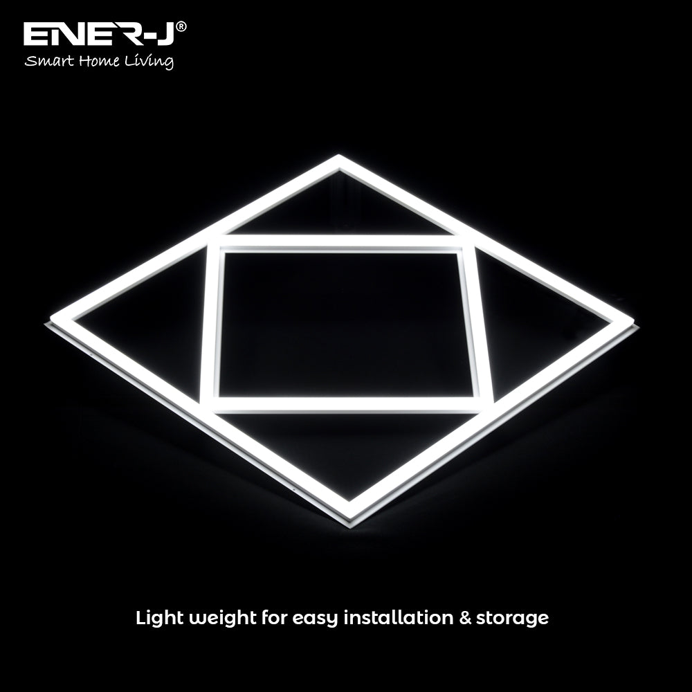 Double Square LED Ceiling Panel 60x60cms 40W 4000 Lumens, 3 Years warranty, CCT Switchable (Pack of 6)