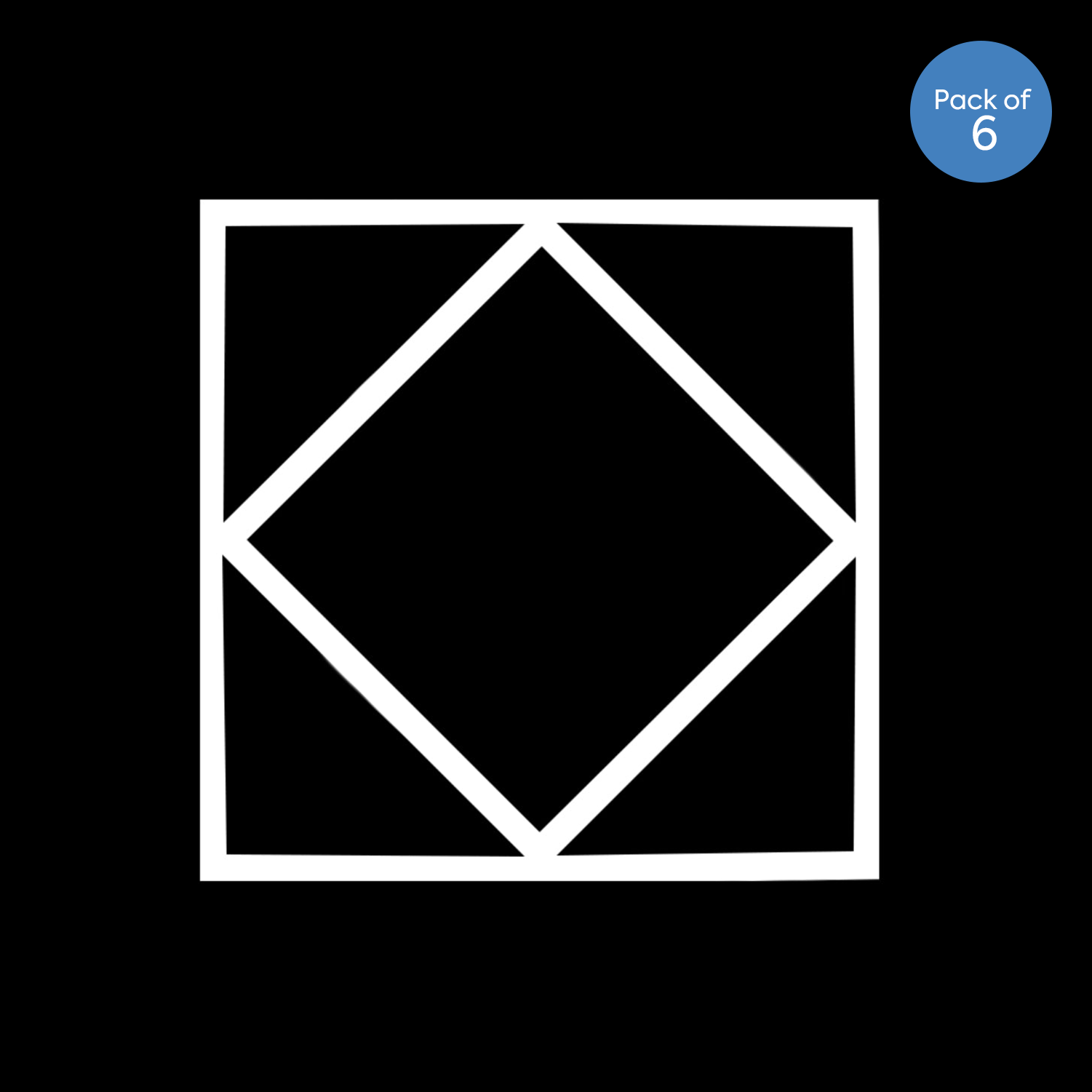 Double Square LED Ceiling Panel 60x60cms 40W 4000 Lumens, 3 Years warranty, CCT Switchable (Pack of 6)