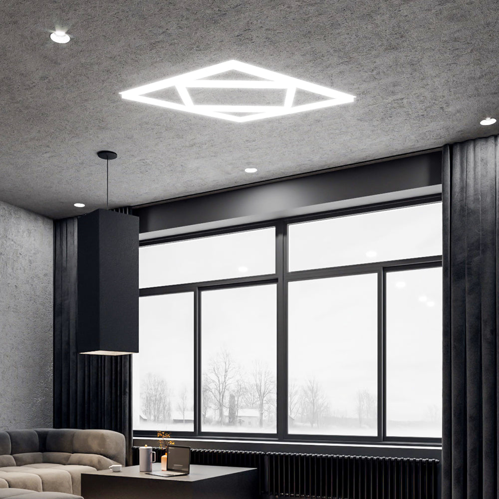 Double Square LED Ceiling Panel 60x60cms 40W 4000 Lumens, 3 Years warranty, CCT Switchable (Pack of 6)