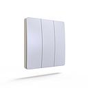Ener-J 3-Gang Wireless Kinetic Light Switch, White, Self-Powered, IP65 Waterproof (Pro Series)