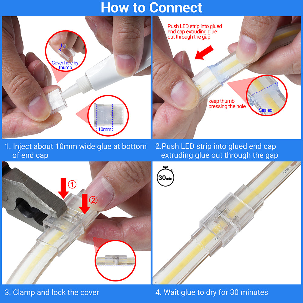 Ener-J 10ml Silicone Glue for Waterproof SMD COB Strip Lights