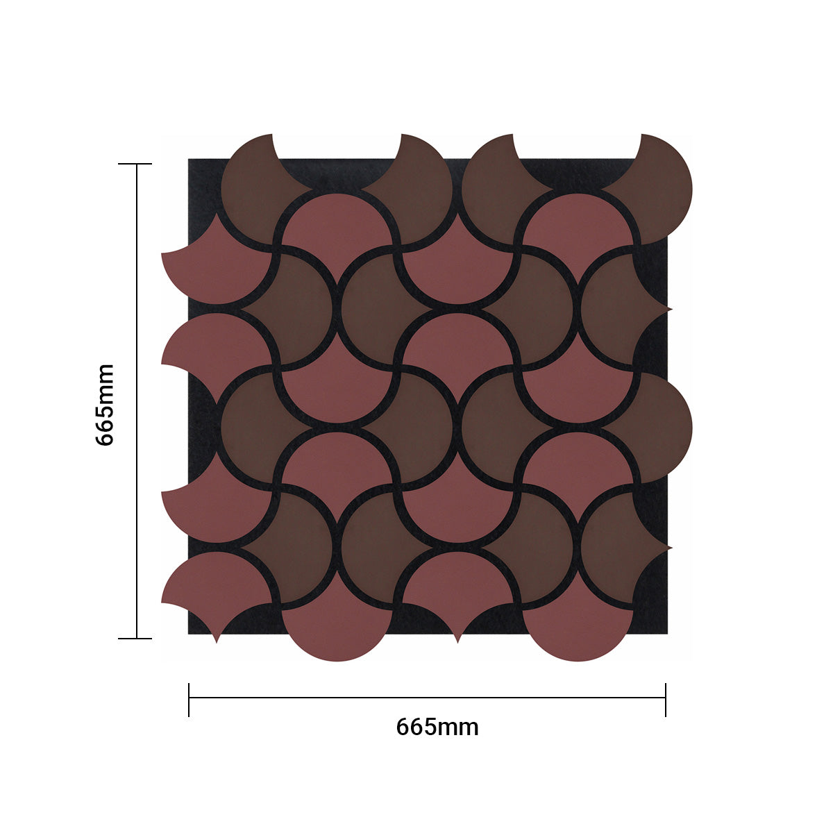Britwall Acoustic Wall Panel 600x600mm PET + MDF Pack of 4 – Wave Arc Design