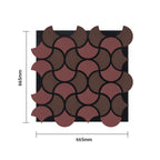 Wave Arc Design Acoustic Wall Panel - Soundproof PET + MDF  Size: 665 x 665 x17 mm (Pack of 4)