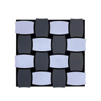 Modern 3D Checkerboard Acoustic Panel - Black & Grey - PET + MDF Size: 610 x 610 x 17 mm (Pack of 4)