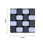 Britwall Acoustic Wall Panel 610x610mm 3D Checkerboard PET + MDF Pack of 4 – Black & Grey