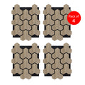 Geometric Acoustic Panel with Wooden Hexagon Pattern - PET + MDF Size: 620 x 800 x17 mm (Pack of 4)