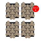 Britwall Acoustic Wall Panel Wooden Hexagon Pattern PET + MDF Pack of 4 – Geometric