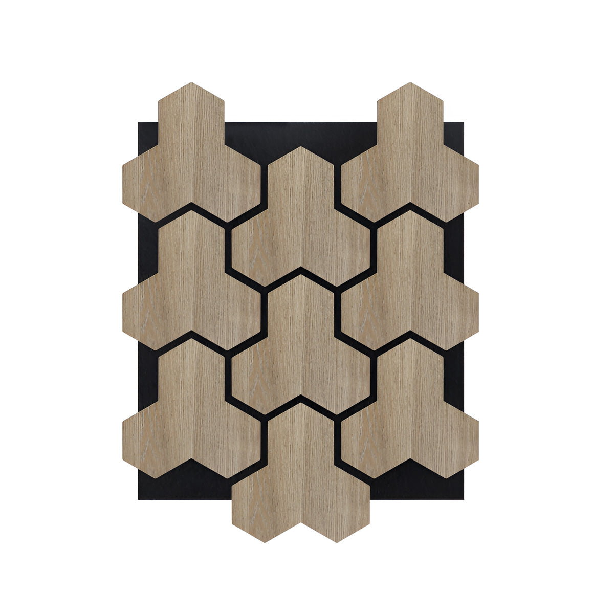 Britwall Acoustic Wall Panel Wooden Hexagon Pattern PET + MDF Pack of 4 – Geometric
